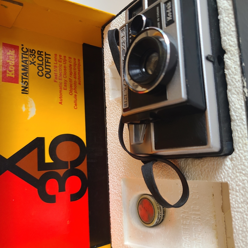 Vintage Kodak Instamatic X-35 Camera Color Outfit – Boxed w/ Manual